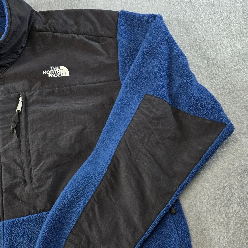 The North Face Jacket Mens XL Blue Windbreaker Fleece Lined Full Zip Pockets